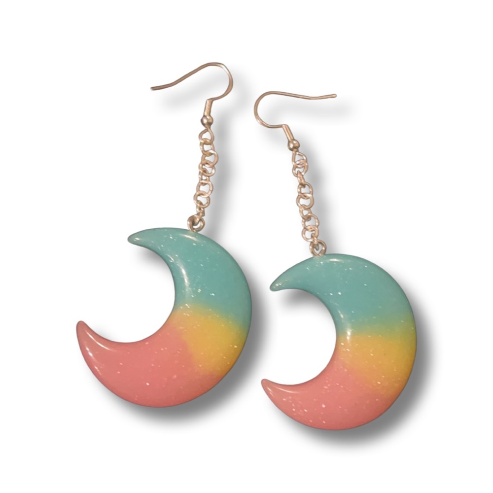 🟢Handmade Moon Earrings